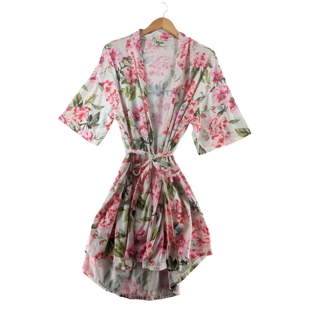 Show Me Your MuMu Robe Womens One Size Floral Garden of Blooms Brie Tie Short